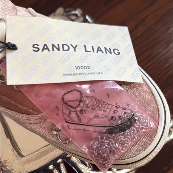 Vans X Sandy Liang Women's Pink Velvet Sneakers - Picture 6 of 6